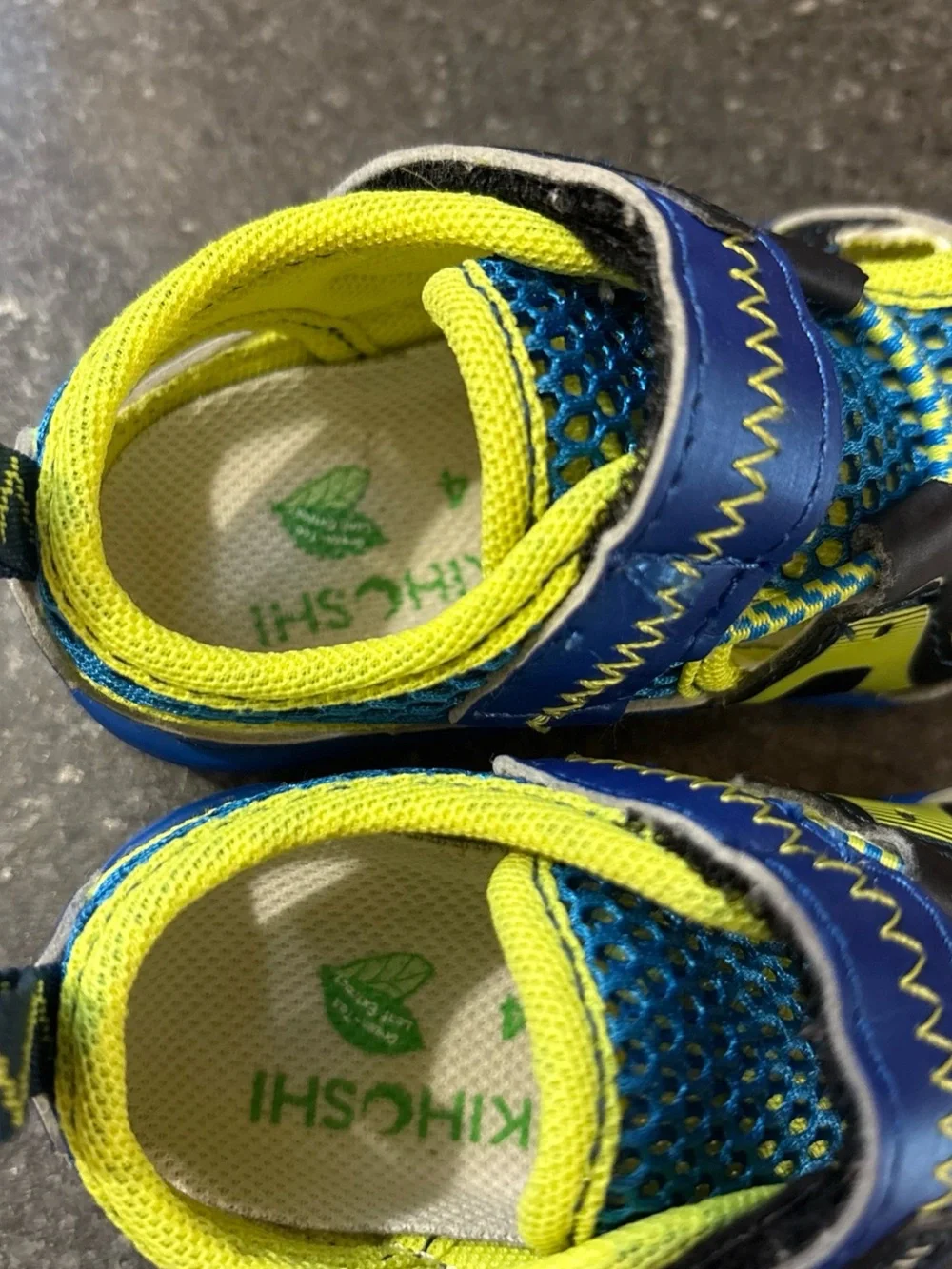 Tsukihoshi Toddler Blue and Yellow Mesh Sneakers